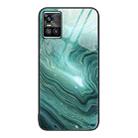 For vivo S10 Marble Pattern Glass Protective Phone Case(Water Waves) - 1