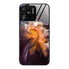 For Xiaomi Redmi 10C Marble Pattern Glass Protective Phone Case(Typhoon) - 1