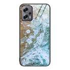 For Xiaomi Redmi Note 11T Pro Marble Pattern Glass Protective Phone Case(Beach) - 1