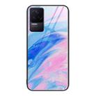 For Xiaomi Redmi K50 Pro Marble Pattern Glass Protective Phone Case(Pink) - 1