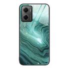 For Xiaomi Redmi Note 11E Marble Pattern Glass Protective Phone Case(Water Waves) - 1