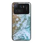 For Xiaomi Mi 11 Ultra Marble Pattern Glass Protective Phone Case(Beach) - 1