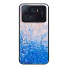 For Xiaomi Mi 11 Ultra Marble Pattern Glass Protective Phone Case(Ocean Waves) - 1