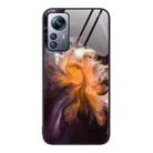 For Xiaomi 12 Pro Marble Pattern Glass Protective Phone Case(Typhoon) - 1