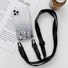 For iPhone 14 Pro Lanyard Gradient Glitter Epoxy Case(Black) - 1