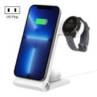 NILLKIN 3-in-1 Magnetic Wireless Charger with Samsung Watch Charger, Plug Type:US Plug(White) - 1