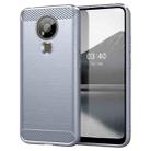 For Nokia 3.4 Brushed Texture Carbon Fiber TPU Phone Case(Grey) - 1