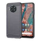 For Nokia X10 / X20 Brushed Texture Carbon Fiber TPU Phone Case(Grey) - 1