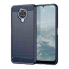 For Nokia G20 Brushed Texture Carbon Fiber TPU Phone Case(Blue) - 1