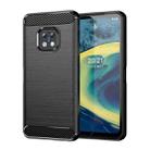 For Nokia XR20 Brushed Texture Carbon Fiber TPU Phone Case(Black) - 1