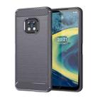 For Nokia XR20 Brushed Texture Carbon Fiber TPU Phone Case(Grey) - 1