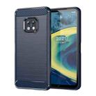 For Nokia XR20 Brushed Texture Carbon Fiber TPU Phone Case(Blue) - 1