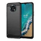 For Nokia G50 Brushed Texture Carbon Fiber TPU Phone Case(Black) - 1