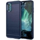 For Nokia G11 Brushed Texture Carbon Fiber TPU Phone Case(Blue) - 1