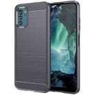 For Nokia G21 Brushed Texture Carbon Fiber TPU Phone Case(Grey) - 1