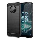 For Nokia C200 Brushed Texture Carbon Fiber TPU Phone Case(Black) - 1