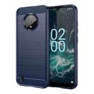 For Nokia C200 Brushed Texture Carbon Fiber TPU Phone Case(Blue) - 1