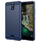 For Nokia C100 Brushed Texture Carbon Fiber TPU Phone Case(Blue) - 1