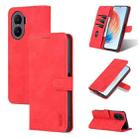 For Honor X40i AZNS Skin Feel Calf Texture Flip Leather Phone Case(Red) - 1