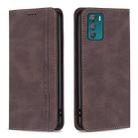 For Motorola Moto G42 4G Magnetic RFID Blocking Anti-Theft Leather Phone Case(Brown) - 1