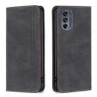 For Motorola Moto G62 Magnetic RFID Blocking Anti-Theft Leather Phone Case(Black) - 1