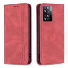 For OPPO A57 4G Magnetic RFID Blocking Anti-Theft Leather Phone Case(Red) - 1