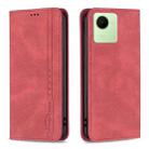 For Realme C30 Magnetic RFID Blocking Anti-Theft Leather Phone Case(Red) - 1