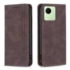 For Realme C30 Magnetic RFID Blocking Anti-Theft Leather Phone Case(Brown) - 1