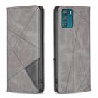 For Motorola Moto G42 4G Prismatic Invisible Magnetic Leather Phone Case(Grey) - 1