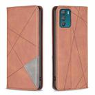 For Motorola Moto G42 4G Prismatic Invisible Magnetic Leather Phone Case(Brown) - 1
