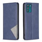 For Motorola Moto G42 4G Prismatic Invisible Magnetic Leather Phone Case(Blue) - 1