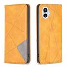 For Nothing Phone 1 Prismatic Invisible Magnetic Leather Phone Case(Yellow) - 1