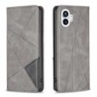 For Nothing Phone 1 Prismatic Invisible Magnetic Leather Phone Case(Grey) - 1