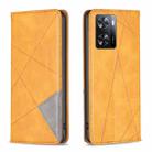 For OPPO A57 4G Prismatic Invisible Magnetic Leather Phone Case(Yellow) - 1