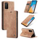 For Huawei P40 CaseMe-013 Multifunctional Horizontal Flip Leather Case with Card Slot & Holder & Wallet(Brown) - 1