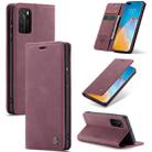 For Huawei P40 CaseMe-013 Multifunctional Horizontal Flip Leather Case with Card Slot & Holder & Wallet(Wine Red) - 1