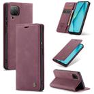 For Huawei P40 Lite CaseMe-013 Multifunctional Horizontal Flip Leather Case with Card Slot & Holder & Wallet(Wine Red) - 1