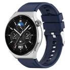 For Honor Watch GS 3 22mm Steps Style Silicone Watch Band(Navy Blue) - 1