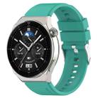 For Honor Watch GS 3 22mm Steps Style Silicone Watch Band(Teal Green) - 1