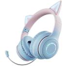 BT029C RGB Dual Modes Cat Ear Wireless Bluetooth Headphone(Blue) - 1