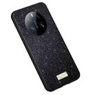 For Huawei Mate 50 SULADA Shockproof TPU + Handmade Leather Phone Case(Black) - 1