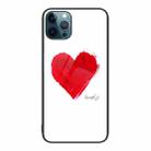 For iPhone 12 Pro Max Colorful Painted Glass Phone Case(Love) - 1