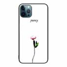 For iPhone 12 Pro Max Colorful Painted Glass Phone Case(A Flower) - 1