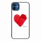 For iPhone 12 / 12 Pro Colorful Painted Glass Phone Case(Love) - 1