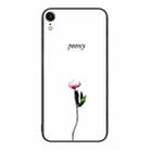For iPhone XR Colorful Painted Glass Phone Case(A Flower) - 1
