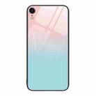 For iPhone XR Colorful Painted Glass Phone Case(Blue Sky) - 1