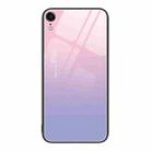 For iPhone XR Colorful Painted Glass Phone Case(Purple Sky) - 1