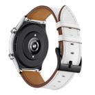 For Honor Watch GS 3 22mm Cowhide Leather Sewing Thread Watch Band(White) - 1