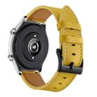 For Honor Watch GS 3 22mm Cowhide Leather Sewing Thread Watch Band(Yellow) - 1