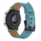 For Honor Watch GS 3 22mm Cowhide Leather Sewing Thread Watch Band(Blue) - 1